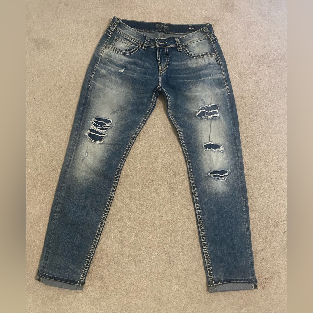 Silver Jeans Denim Boyfriend  - Classic Blue